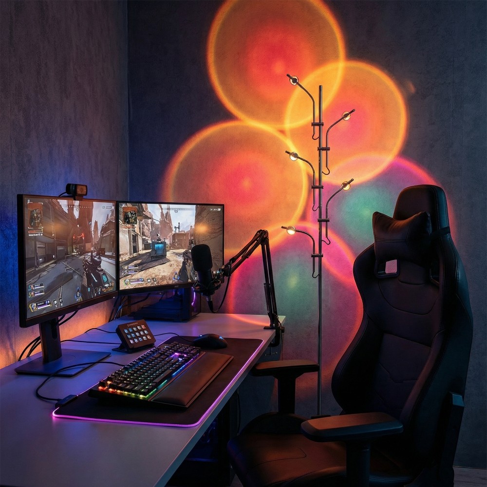 Lampadaire halo sunset 7 couleurs ambiance romantique