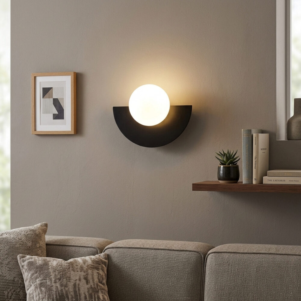 Applique murale design en demi-lune - vue de face