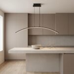 Suspension LED arquée design moderne - vue d'ensemble
