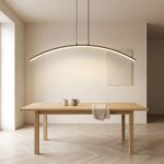 Suspension LED arquée design moderne - vue de face