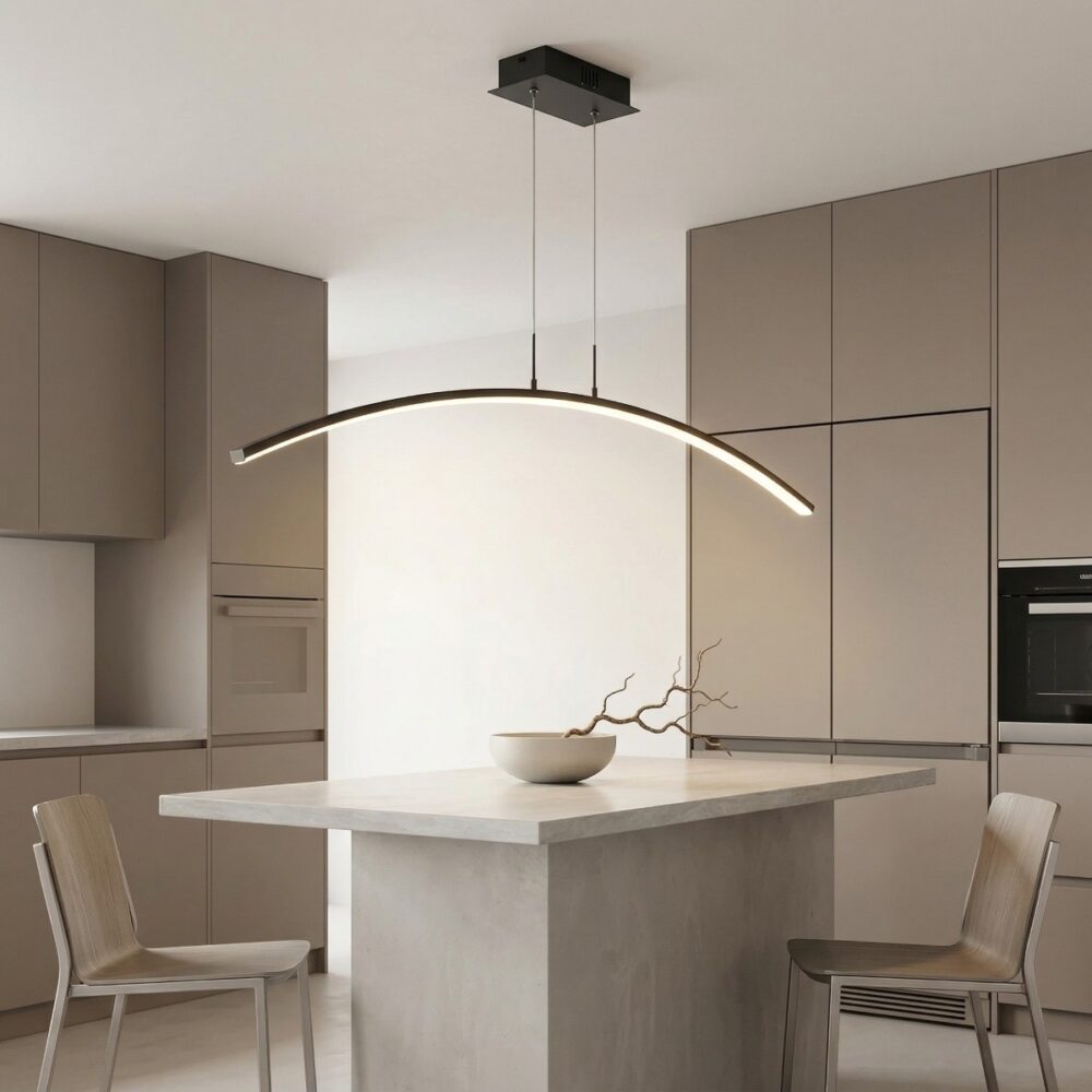Suspension LED arquée design moderne