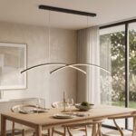 Suspension LED design croisée arquée