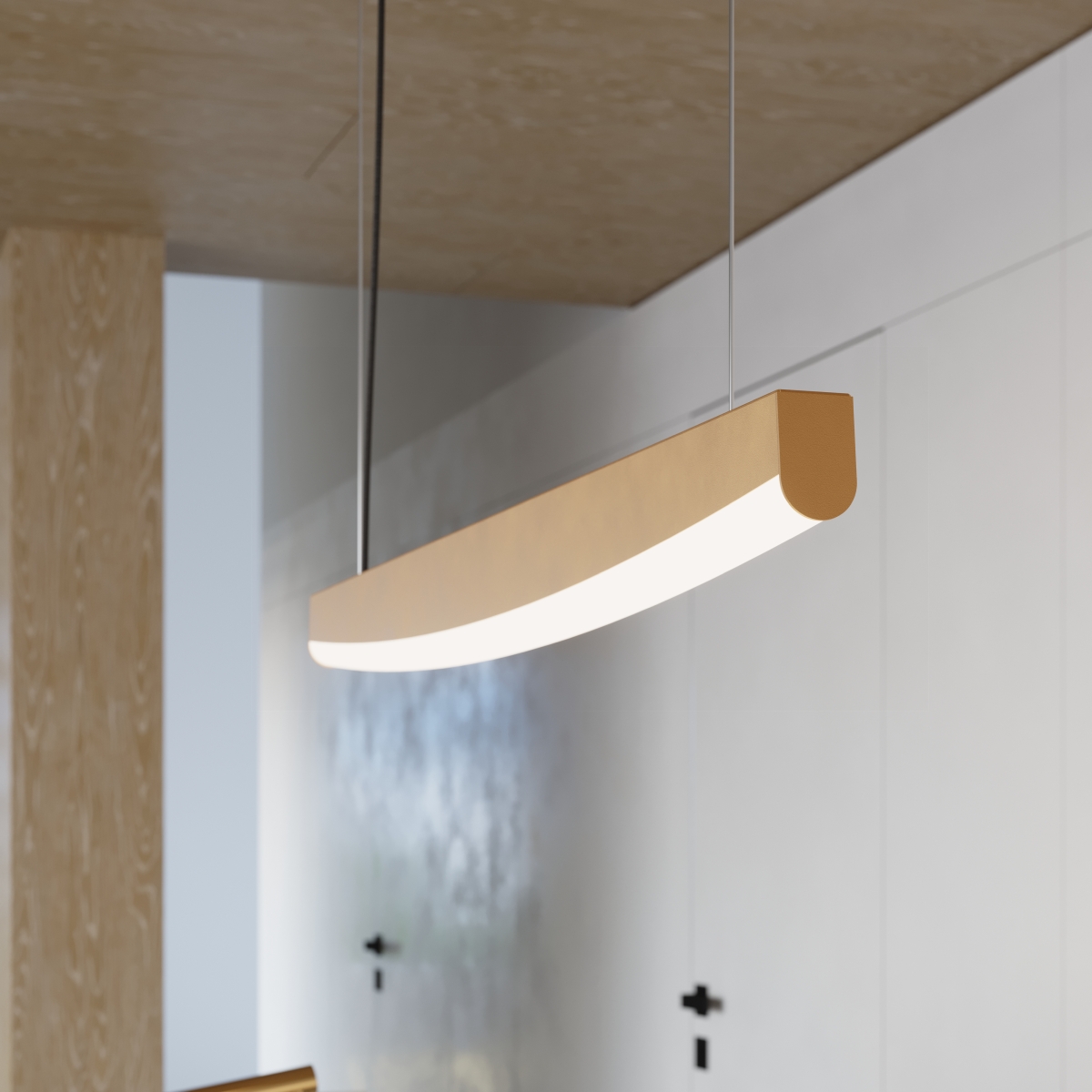 Suspension LED linéaire vague 3 coloris