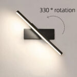 Applique murale LED barre pivotante orientable - vue de face