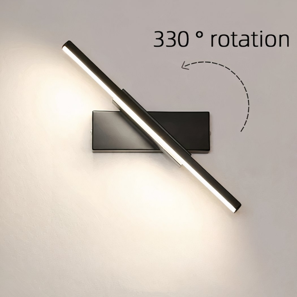 Applique murale LED barre pivotante orientable - vue de face