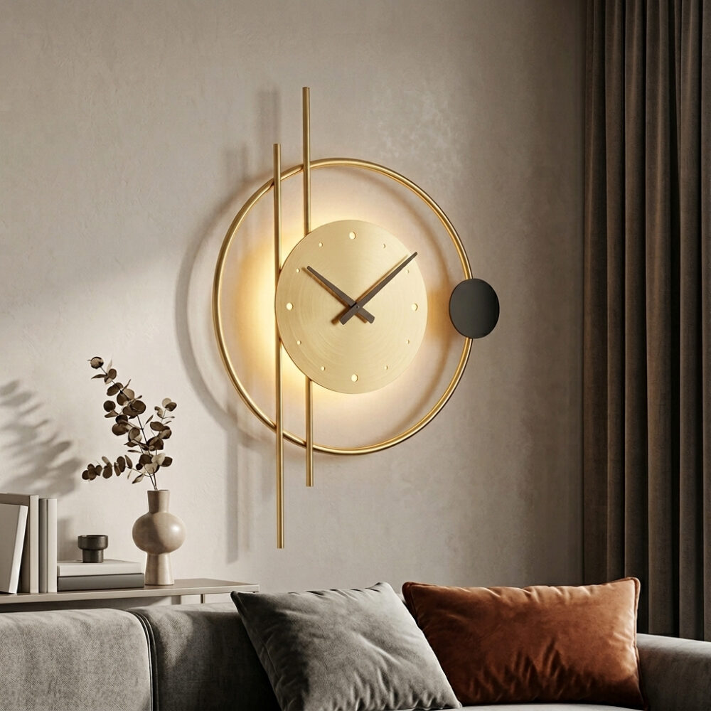 Applique murale design horloge décorative