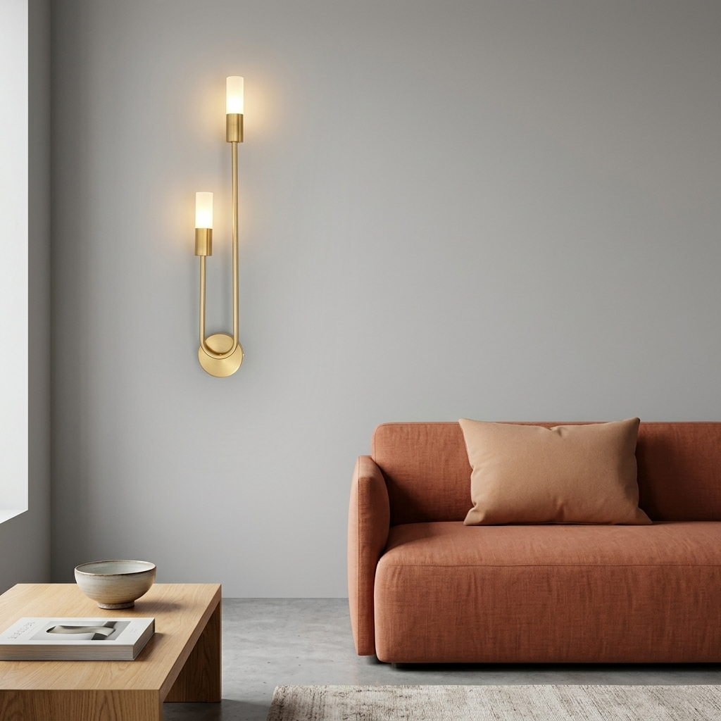Applique murale moderne et élégante double bras asymétrique