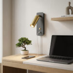 Applique murale moderne liseuse spot orientable avec interrupteur — détail