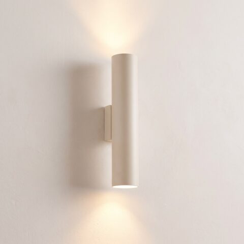 Applique murale design cylindrique à coloris naturel et élégant, beige