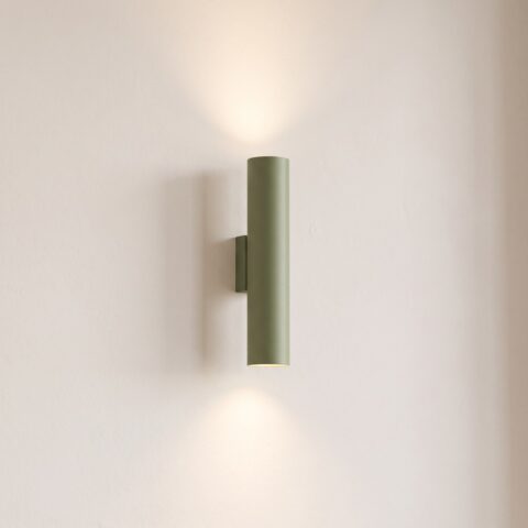 Applique murale design cylindrique à coloris naturel et élégant, vert