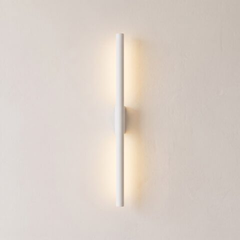 Applique murale design fine et élégante en métal, blanc