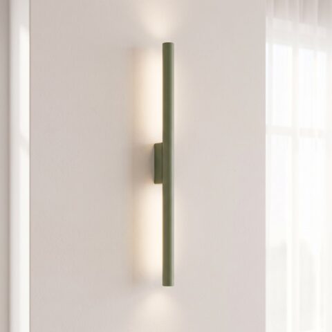 Applique murale fine et design en métal coloris tendance, vert
