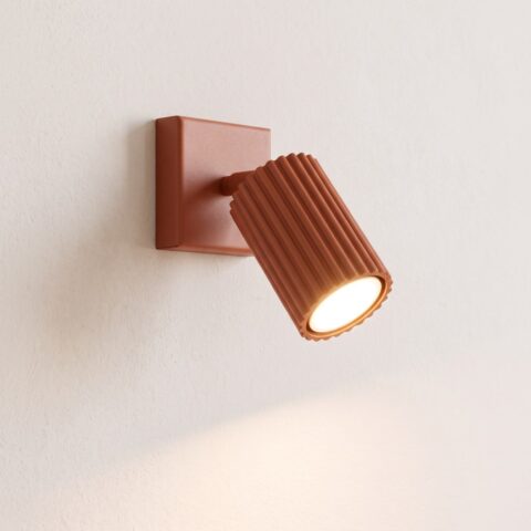 Applique murale moderne spot orientable coloris tendance et élégants, terracotta