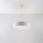 Suspension tambour blanche vue de dessous