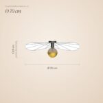 Dimensions du plafonnier disque de fils : Ø 70 cm