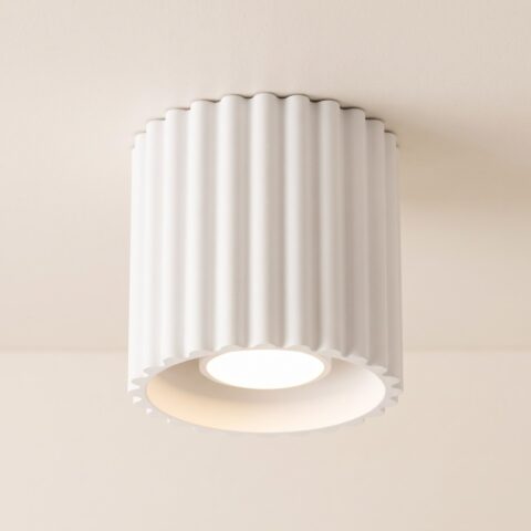 Lustre plafonnier géométrique et élégant en noir ou blanc, blanc