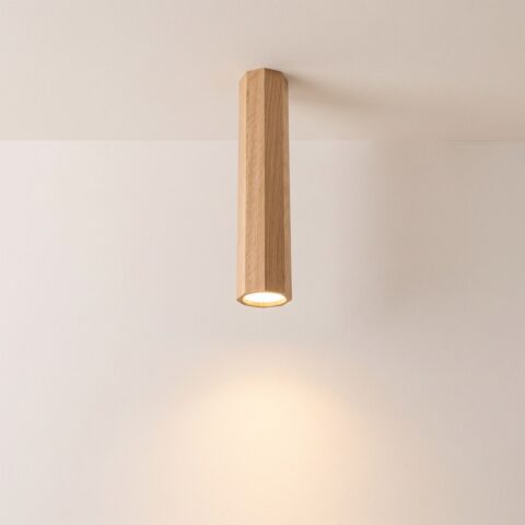 Lustre plafonnier minimaliste en bois naturel au style scandinave, bois