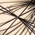 Macro des fils d'acier noir