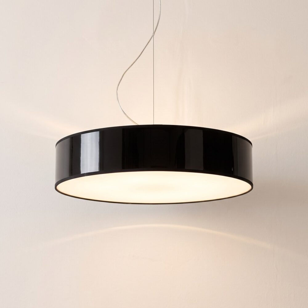 Suspension tambour de 45 cm noire