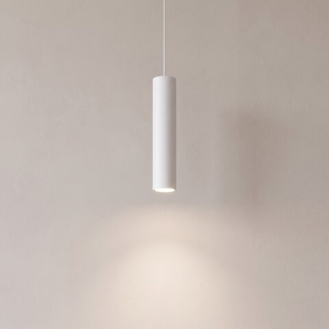 Suspension tube en métal blanche