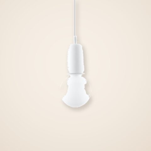 Suspension 1 ampoule à douille blanche