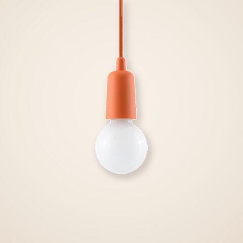 Suspension 1 ampoule à douille orange