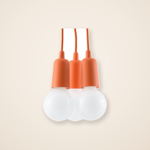 Suspension 3 ampoules à douilles orange