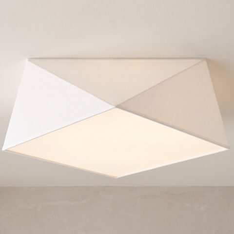 Plafonnier hexagonal à facettes blanc