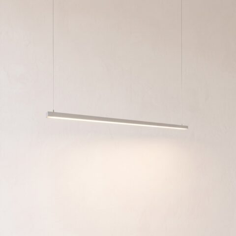 Suspension réglette LED de 118 cm grise