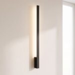Applique murale lame LED de 90 cm noire
