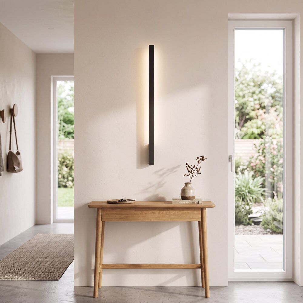 Applique murale lame LED de 90 cm dans un intérieur clair