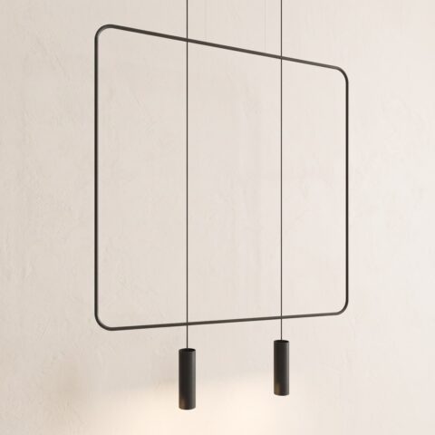 Suspension cadre noir design minimaliste, m