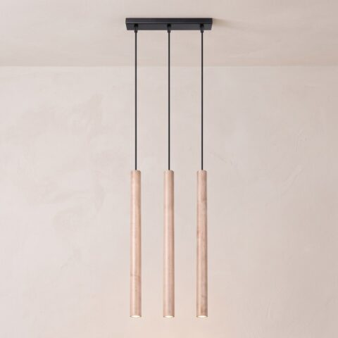 Suspension tube en bois design, m