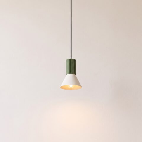 Suspension verte et beige design modulable, vert